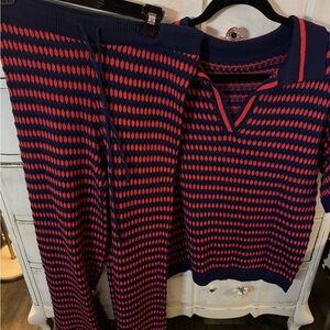 Striped  Set - Blue and Red